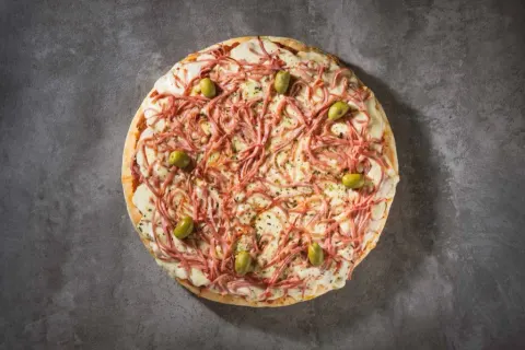 Pizza Jamón y Muzzarella